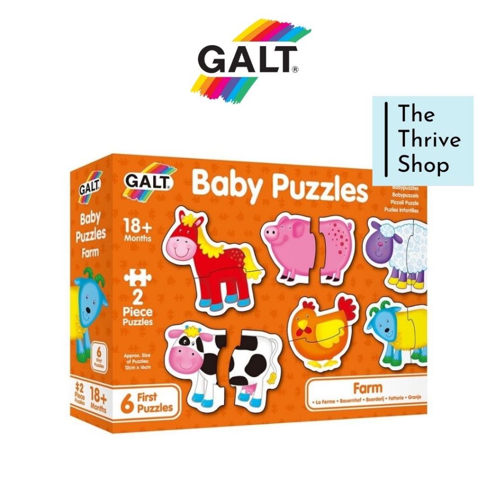 TTS - Galt Baby Puzzles (Farm / Jungle / Pets / Transport / Dinosaurs ...