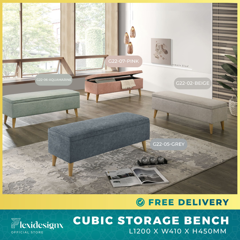 Flexidesignx Storage Bench Easy Clean, Pet Friendly, Grey 2 Seater Shoe ...
