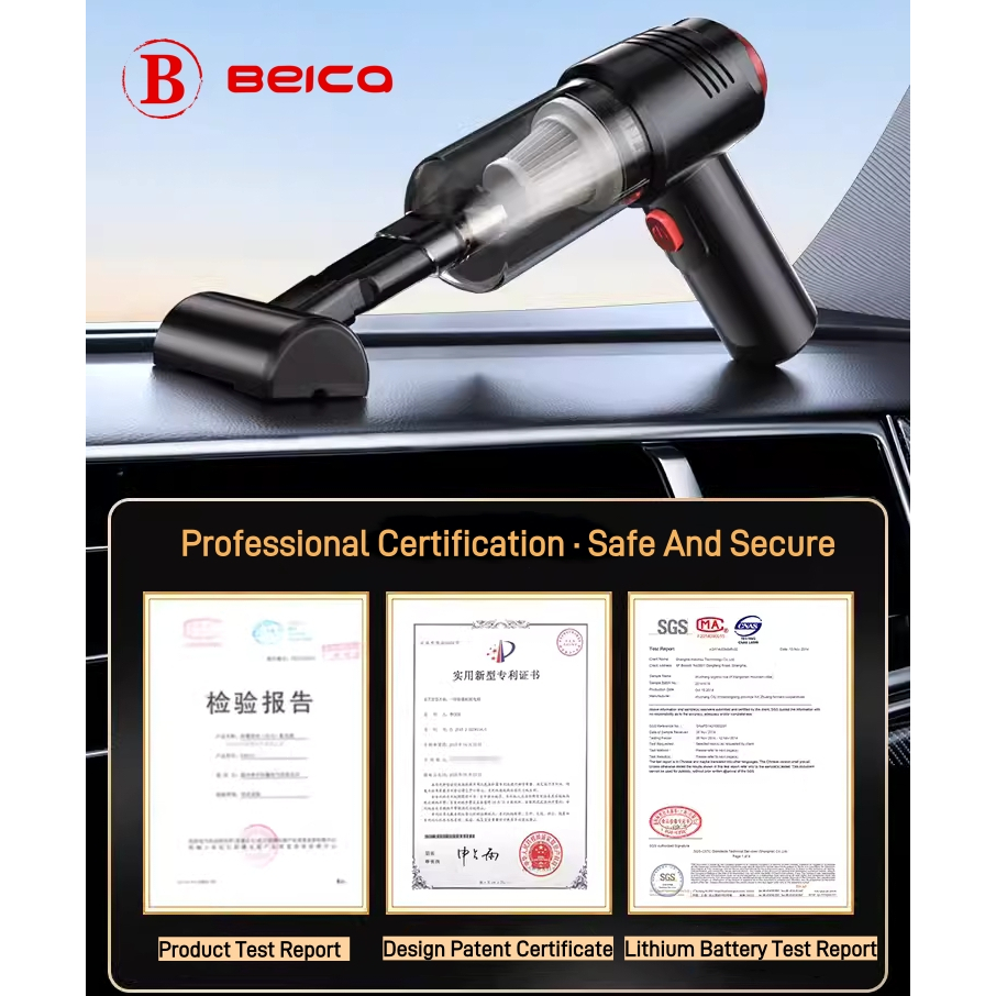 Beica 6 In 1 Cordless vacuum Blower 24000Pa Wireless Vacuum Cleaner Air ...