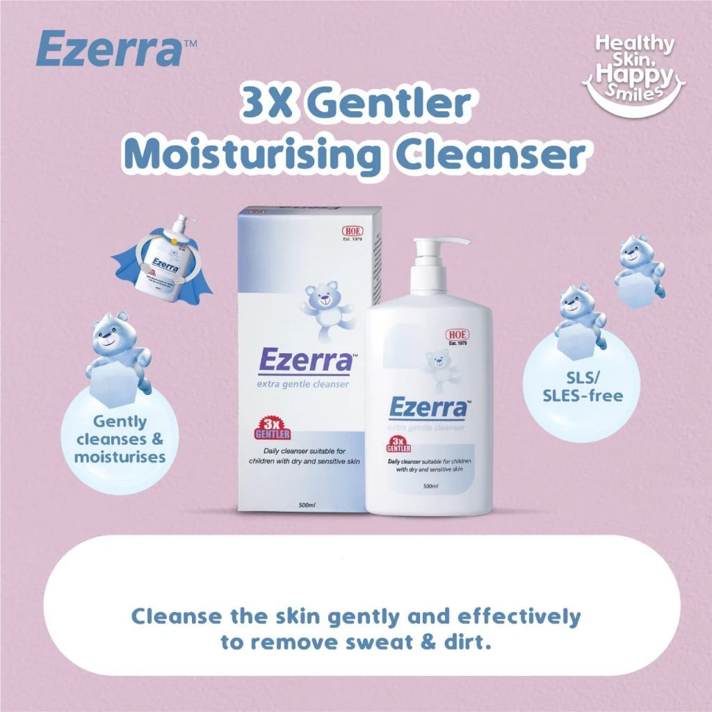 [Ready Stock] Ezerra Extra Gentle Cleanser 150/500ml Dry Skin Eczema ...
