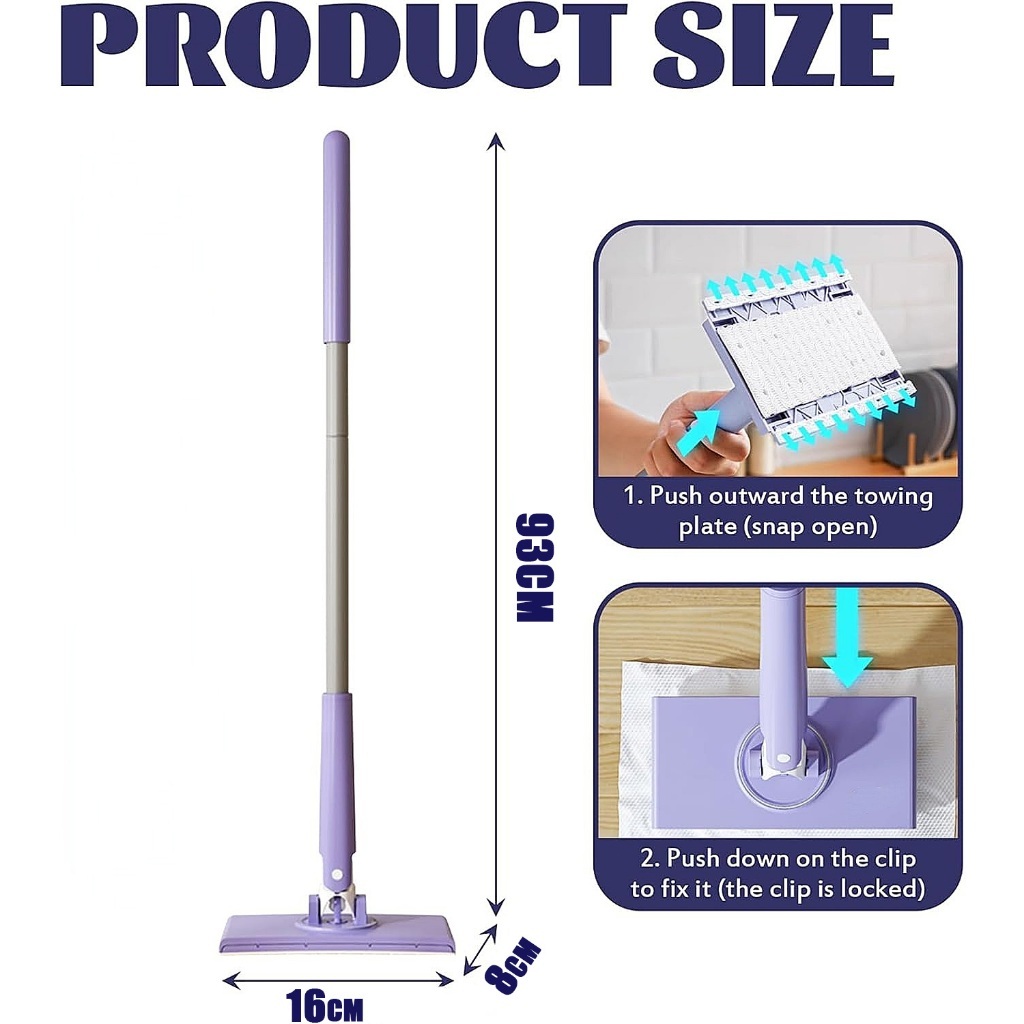 Mini Mop Hands-Free Mop Compatible with Face Towels Hand-Free Wash Mop ...