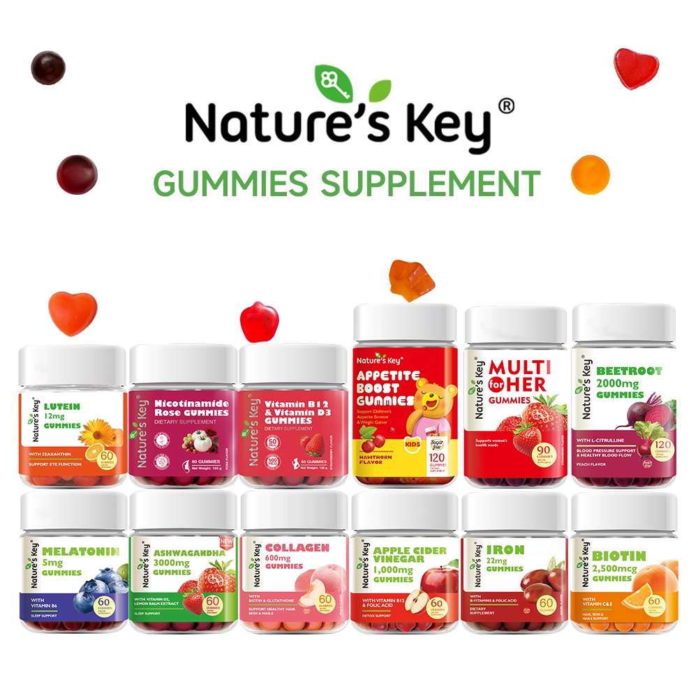 【2-pack】 Nature's Key Halal Halal Beauty Sleep Gummies with Melatonin ...