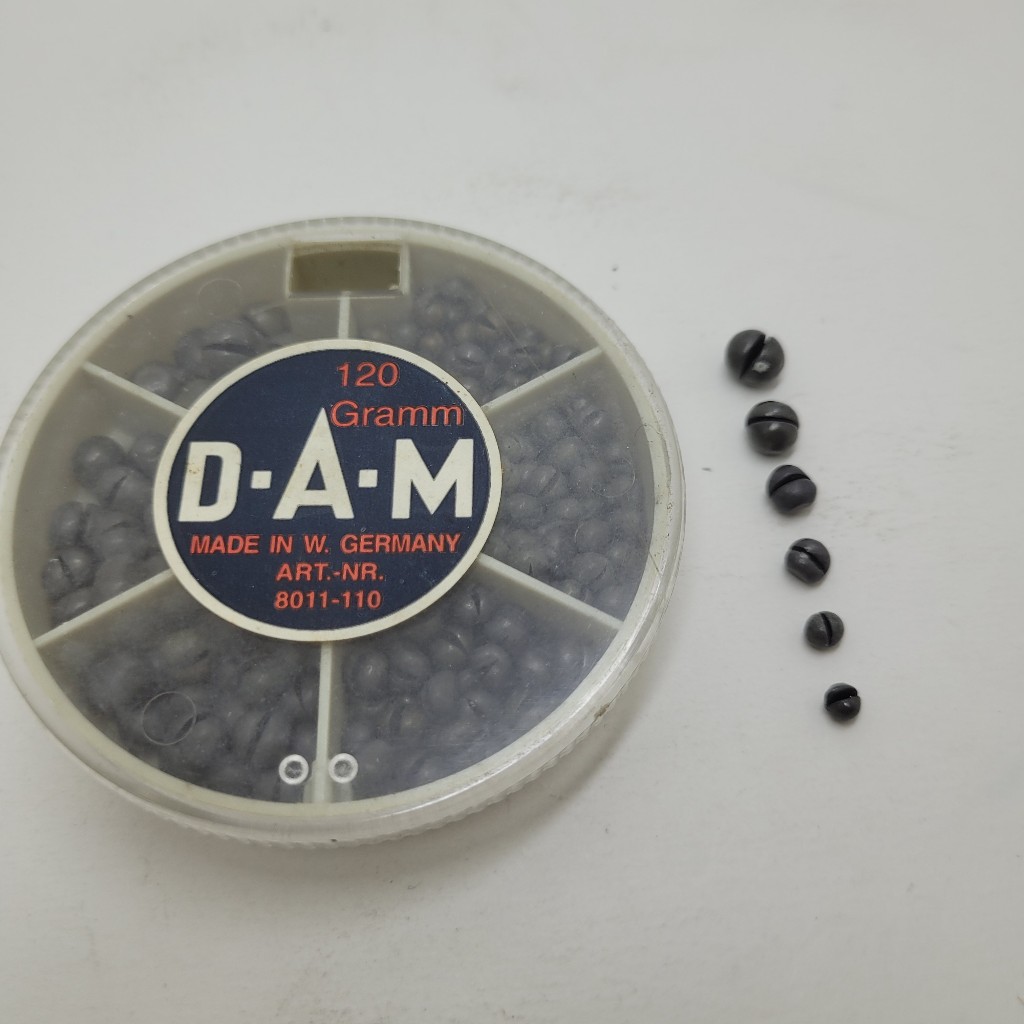 DAM Round Split Shot Kit Total Weight 120grams Mixed of Small Split ...
