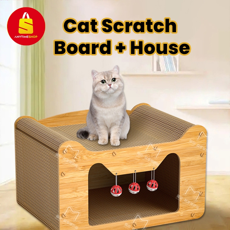 SG] Cat Scratcher Cat Scratch Board With Bell Ball Corrugated
