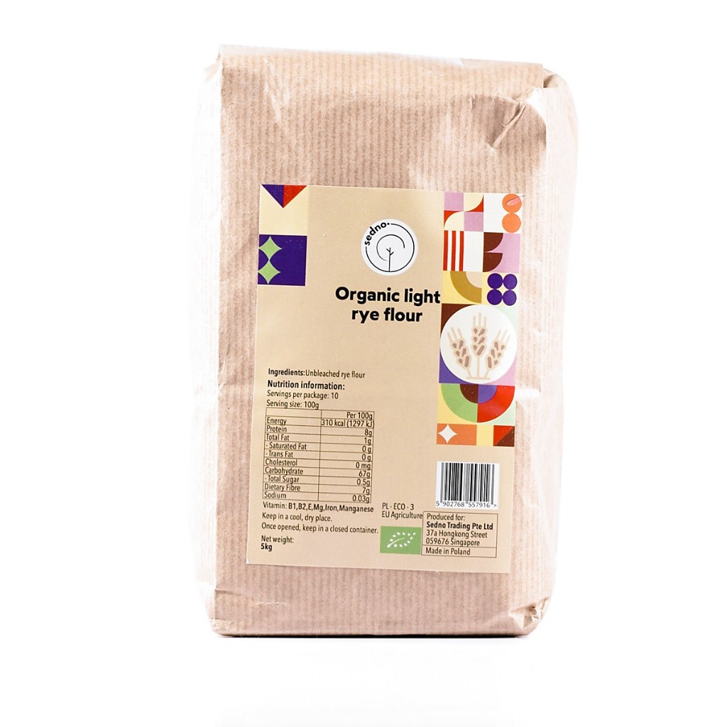 Sedno Bio Organic Light Rye Flour 1kg.Traditionally stone-milled for ...