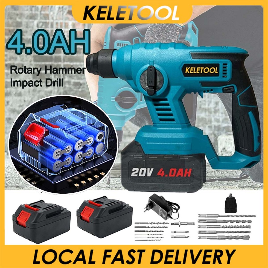 4.0AH Cordless Hammer Impact Drill Multifunction Electric Screwdrivers