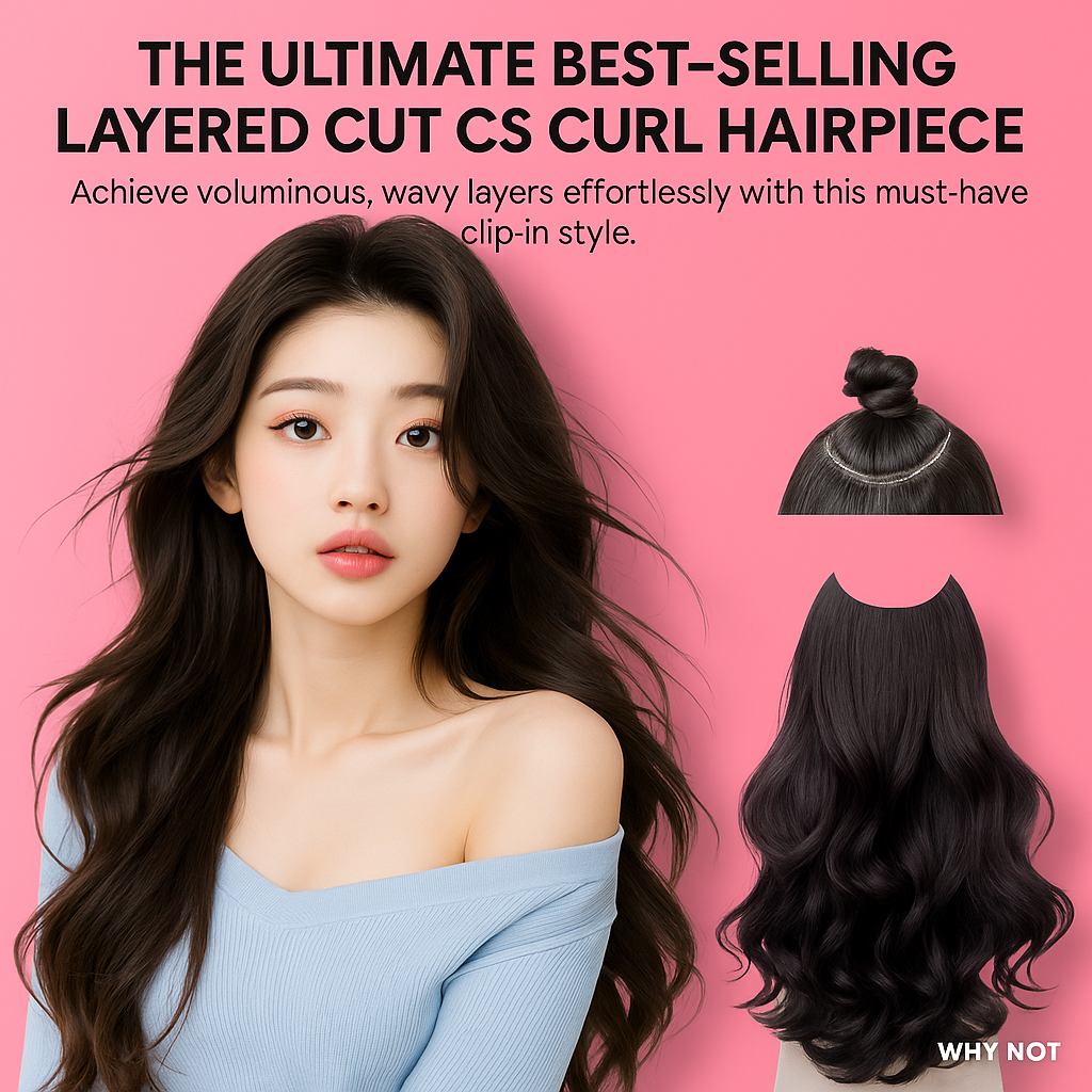 THEOLD Hairmatzip CS Curl Layered Wig Clip | Realistic Natural Wave ...