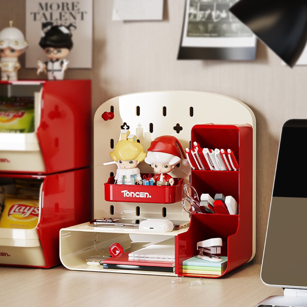 Home desktop storage box pegboard drawer type multi-functional desk ...