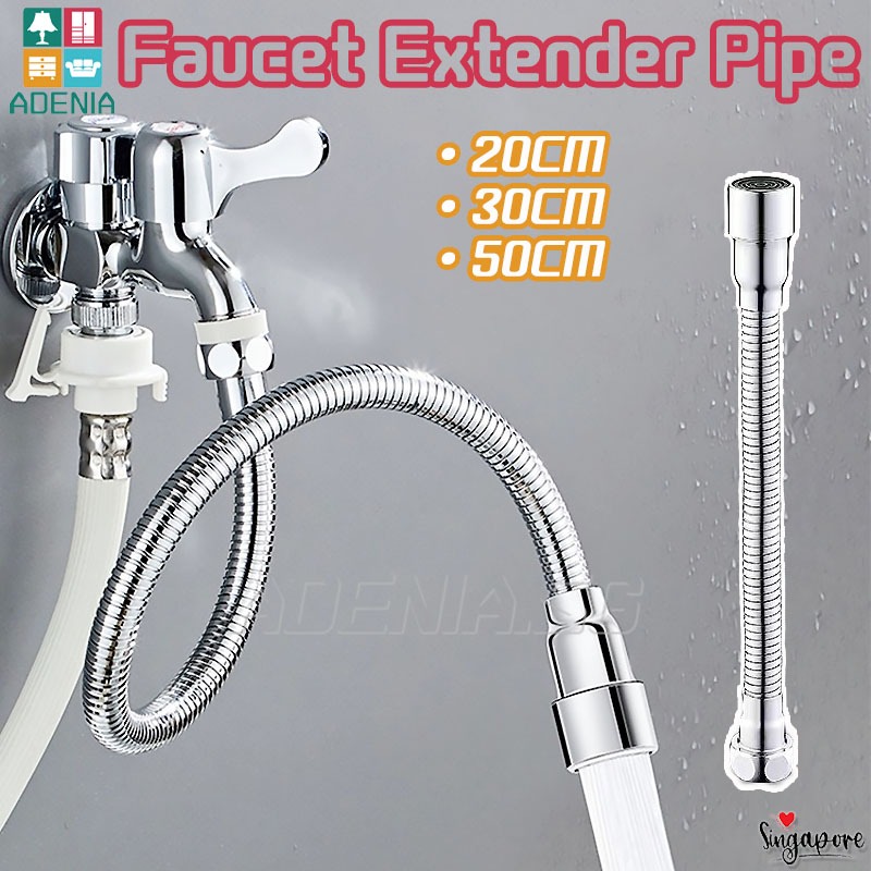 【SG】Stainless Steel Faucet Extender 360° Rotating Kitchen Sink ...
