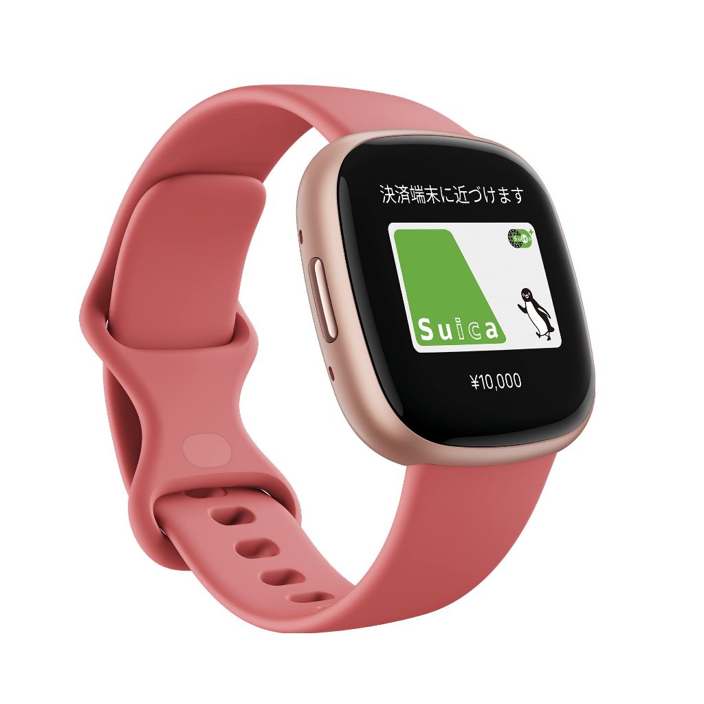 Suica compatible Fitbit Versa 4 Smart Watch reminder function 6 days battery life with Alexa with GPS Direct From Japan