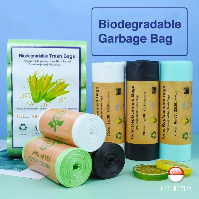 SG Ready Stock】 Biodegradable Garbage Bag Thickened Enlarged