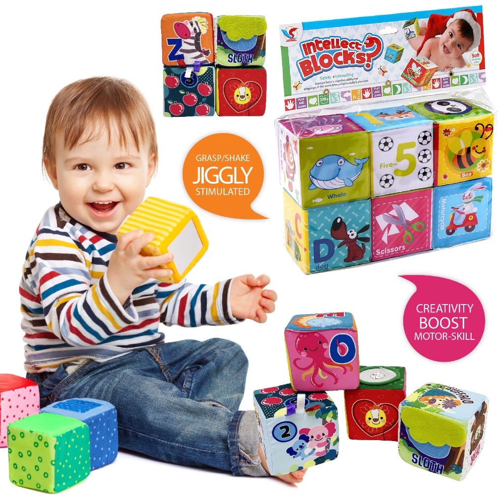 Lucky Baby Soft Cube Block Set (4 Design Option) | Shopee Singapore