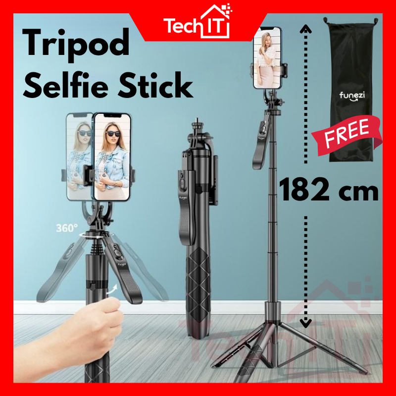 Funezi Selfie Stick Tripod Stand For Phone Travel Phone Tripod