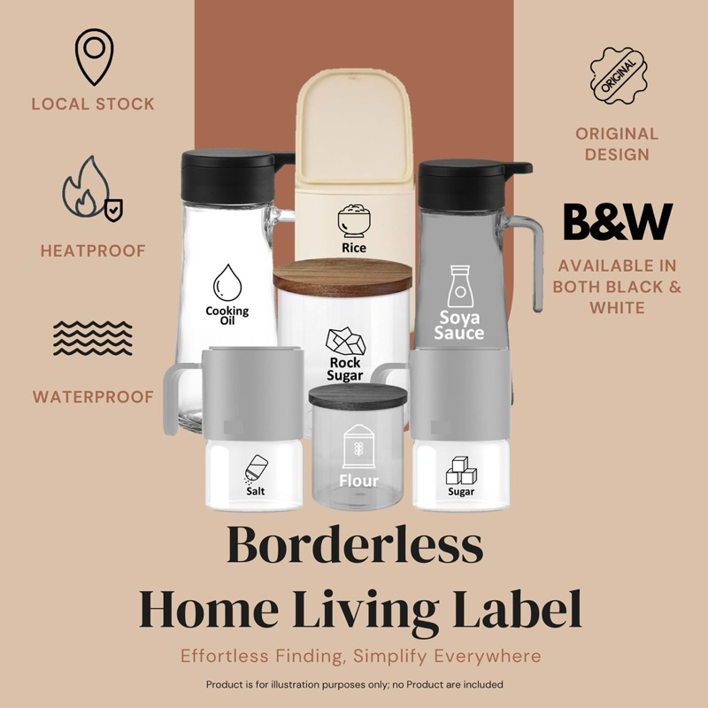 [SG Local] Borderless UV Waterproof Label Stickers | Decals for Home ...