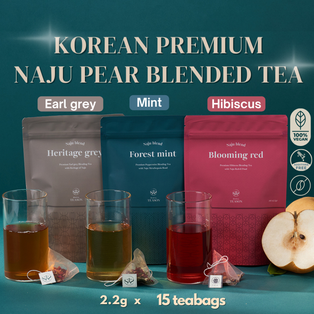 [TEASON] Korean Pear Tea Bags 3 Package Set (Earl Grey + Peppermint ...