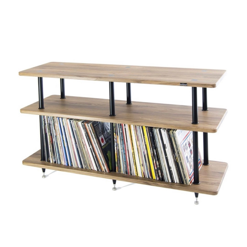 solid steel vl3 HiFi rack vinyl rack 3 tier walnut same day delivery ...