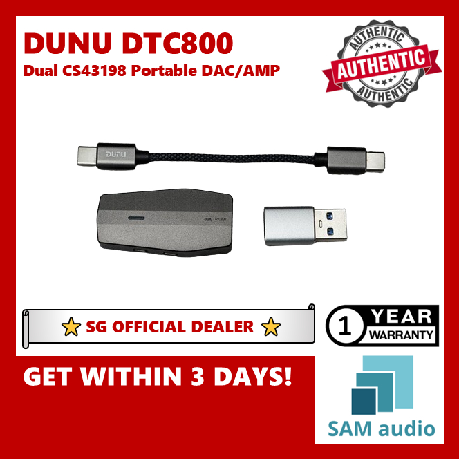 [🎶SG] DUNU DTC 800 (DTC800) Dual CS43198 Portable DAC/AMP | Shopee ...