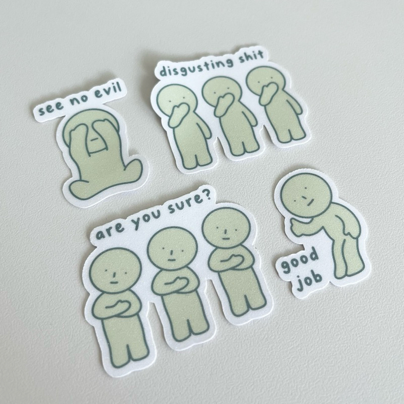 Smiski Figure Sticker Diecut Sticker | Shopee Singapore