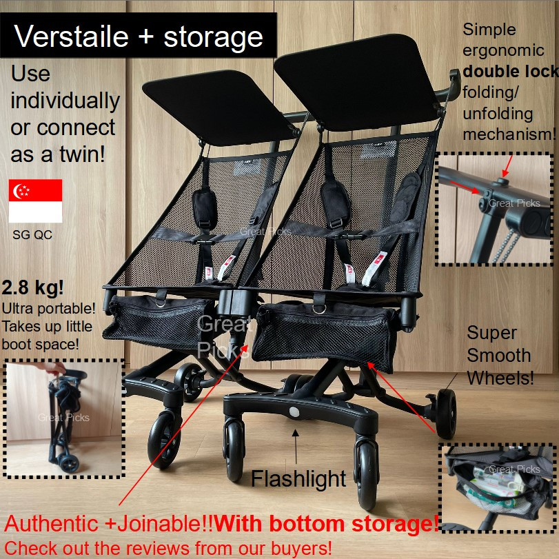 Light weight 2.8kg authentic foldable joinable cabin size black cool ...