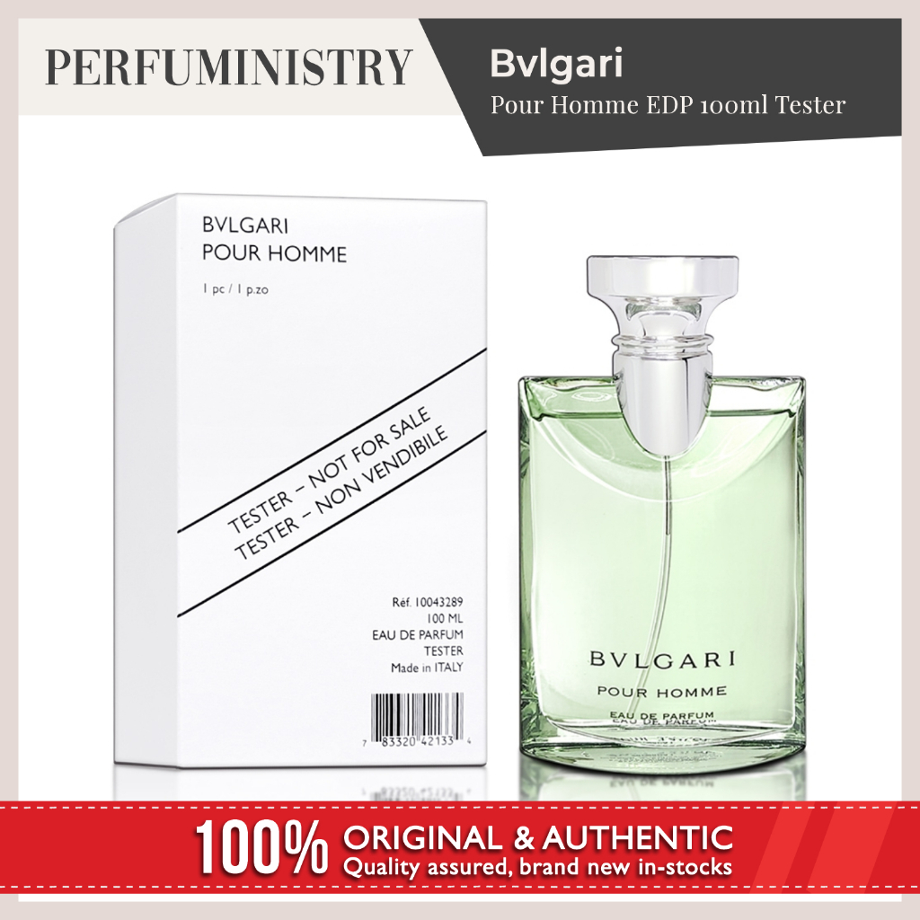 🇸🇬 [perfuministry] BVLGARI POUR HOMME EDP 100ML FOR MEN (TESTER
