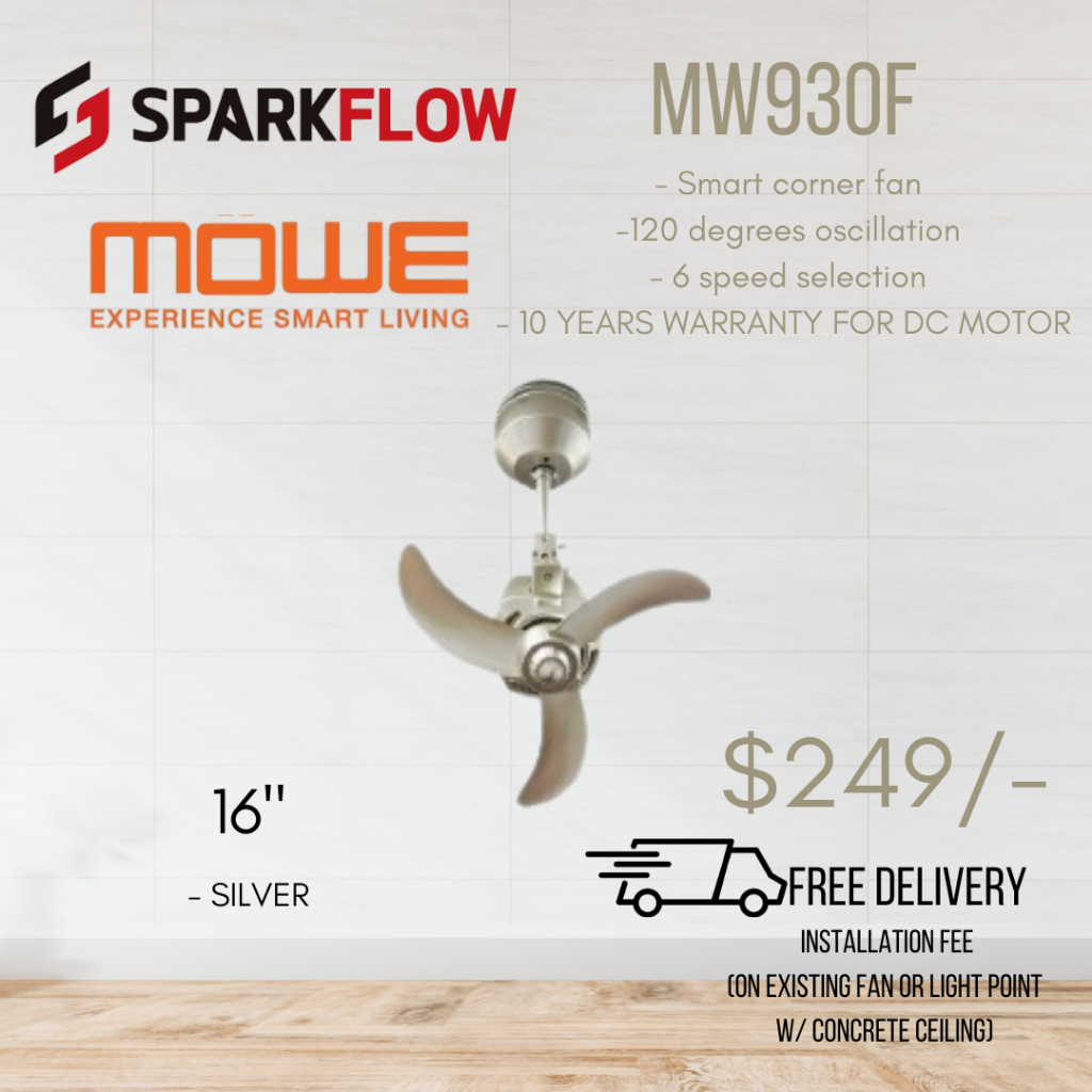 (with INSTALLATION) MOWE Smart corner fan 16