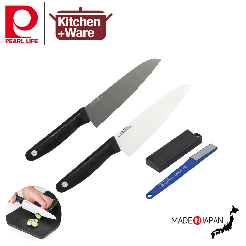 [Japan] Titanium and Ceramic Kitchen Knife / Knife Sharpener