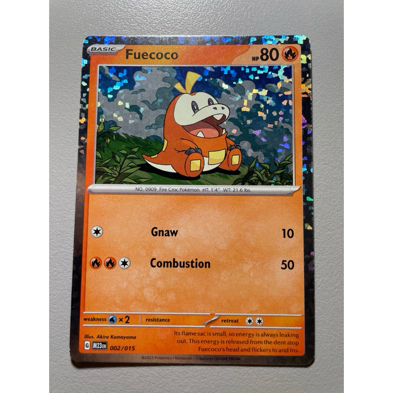 fuecoco pokemon card value 002 015 FUECOCO 002/015 HOLO - MCDONALD'S 2023 - POKEMON CARD - NM - HOLO BLEED  0919