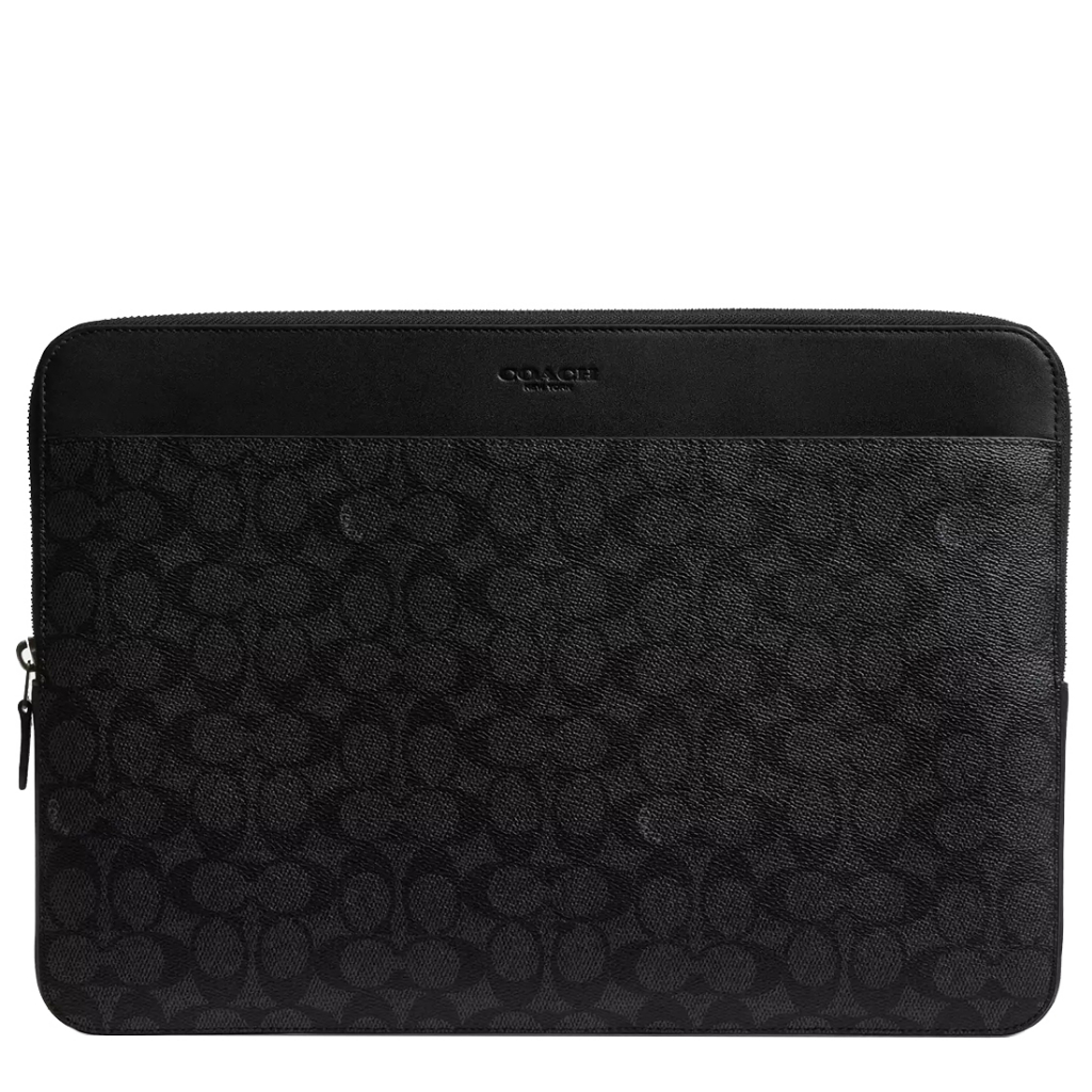 Coach Laptop Case In Signature Canvas in Charcoal/ Black CW378 | Shopee ...