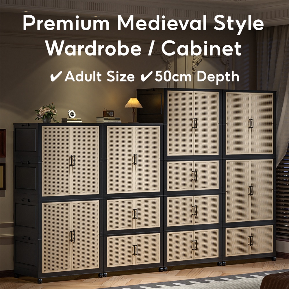 Next Day Delivery 65/75cm Adult Foldable Wardrobe Cabinet Drawer Closet ...