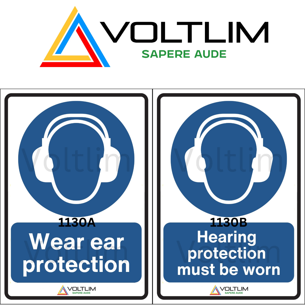 Wear Ear Protection | Hearing Protection Must Be Worn Sign Label ...