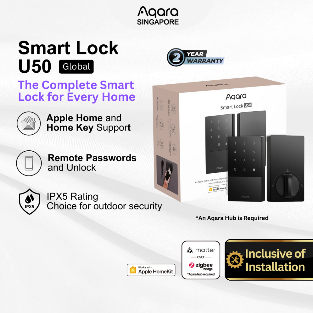 AQARA Smart Lock U50 Keyless Entry Door Lock with Apple Home Key ...