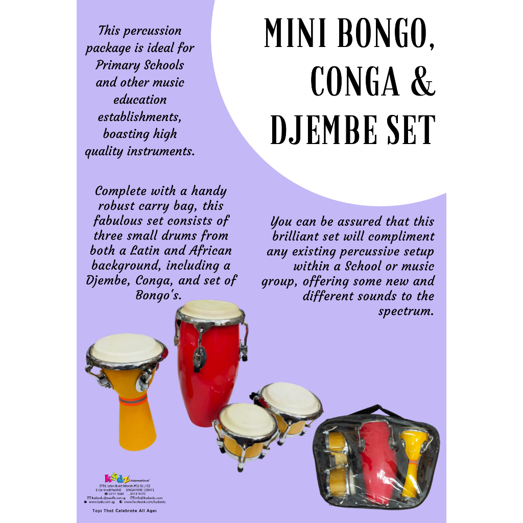 Mini Bongo Conga & Djembe Set | Shopee Singapore