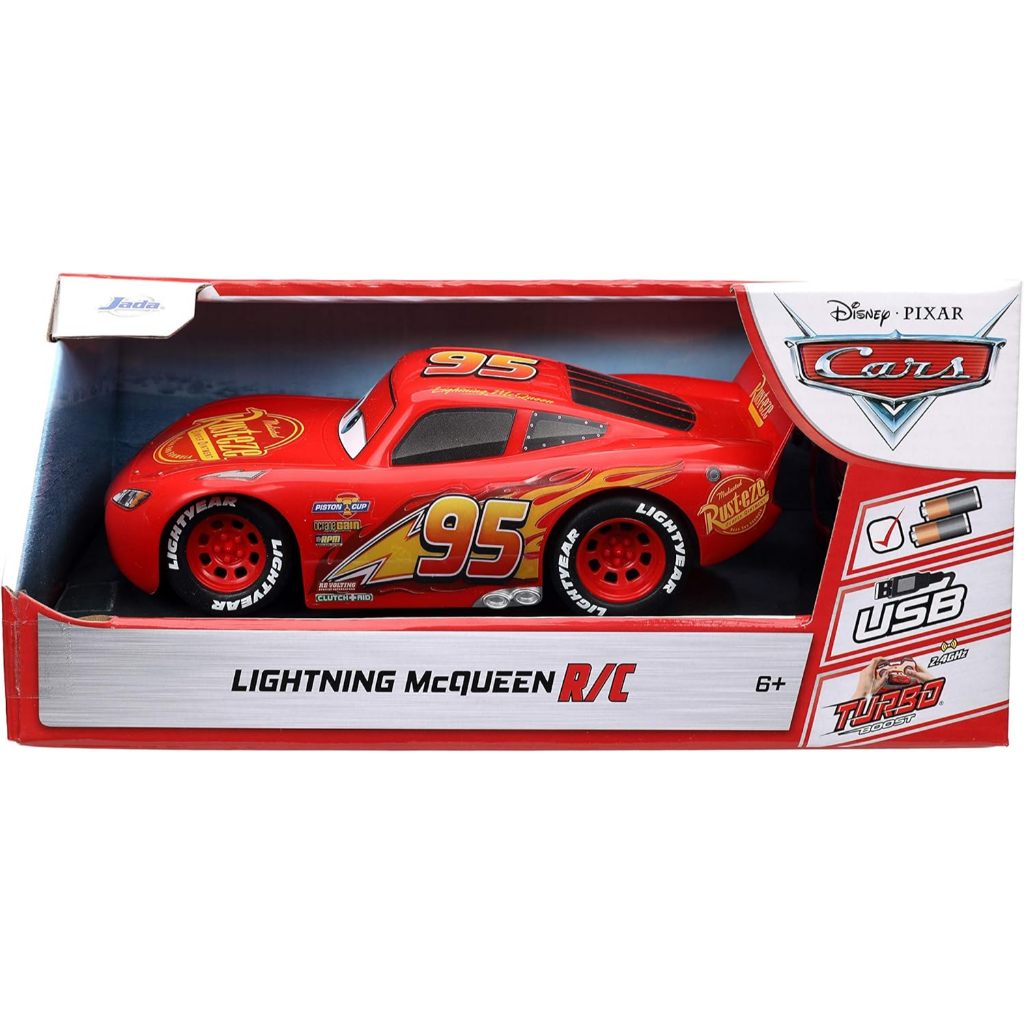 Authentic Disney Pixar Cars 1:24 Lightning McQueen RC Remote