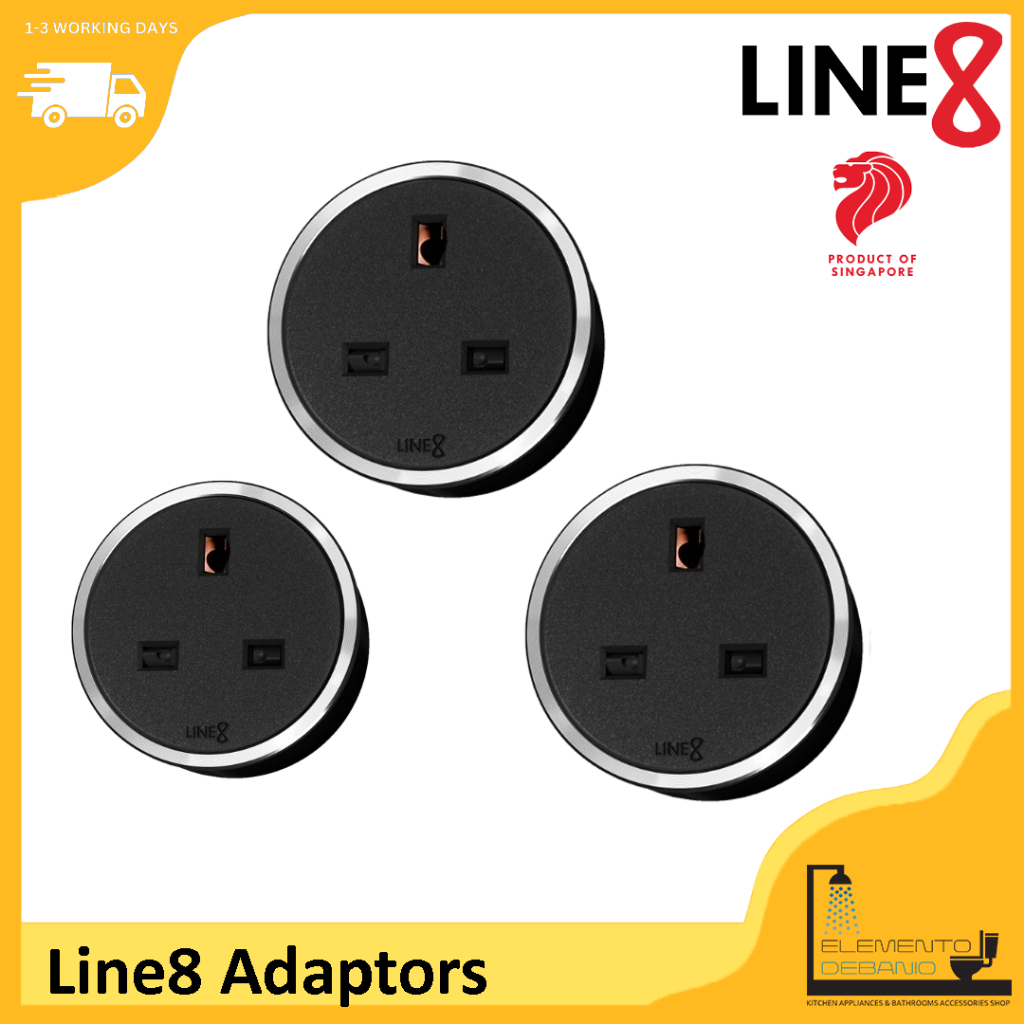 Line8 Socket Units Premium Adaptor (Diamond Sliver) | Shopee Singapore