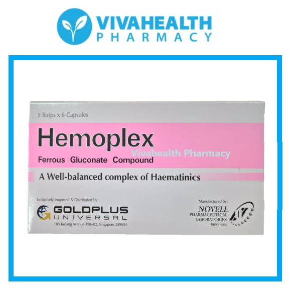 Hemoplex Ferrous Gluconate Capsules 30s /Sangobion/ Neogobion | Shopee ...