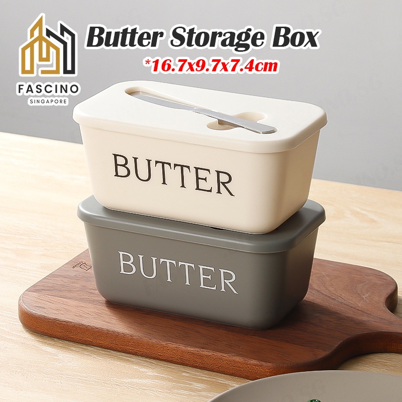 【SG】Butter Container with Lid Butter Storage Box with Butter Knife for ...