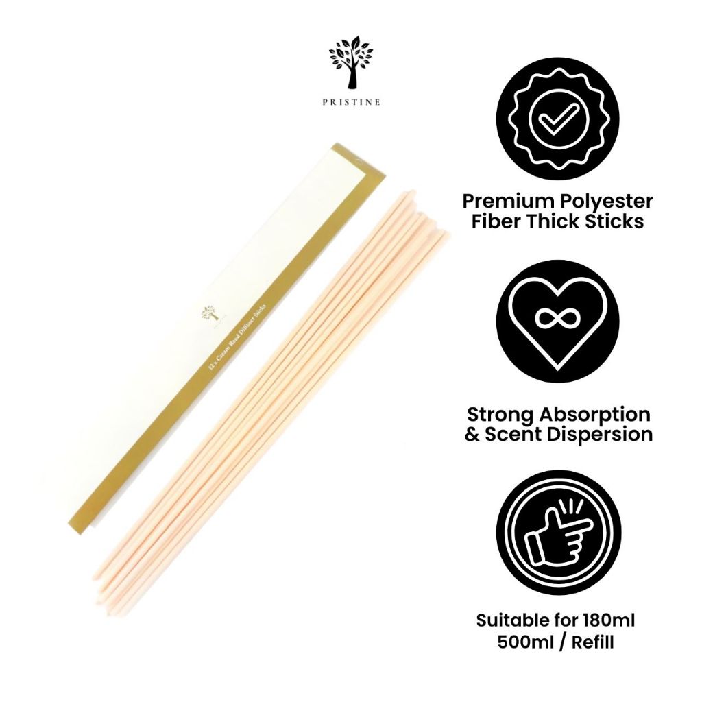 Pristine Reed Sticks | Pack of 12 | Cream Premium Reed Sticks ...