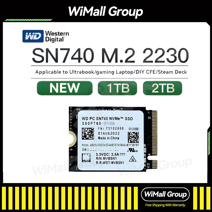 WD SN740 NVMe SSD 2TB M.2（Western Digital WD SN740 SSD 2TB