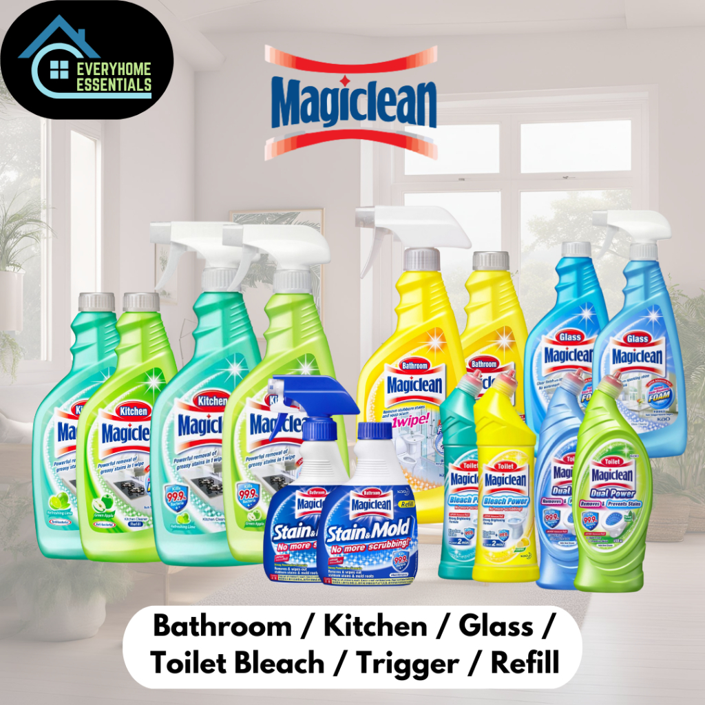 MAGICLEAN Household Cleaning Agents - Stain & Mold/Bathroom/Kitchen ...