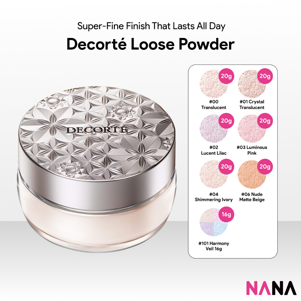 DECORTÉ Loose Powder [00 Translucent 20g, 01 Crystal Translucent