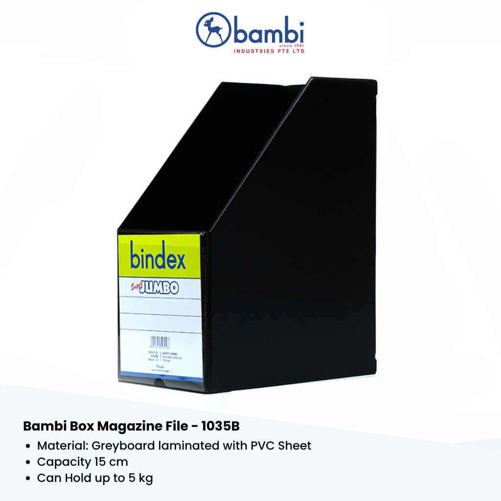 Bindex Box Magazine File Super Jumbo 15 Cm – 1035B | Shopee Singapore