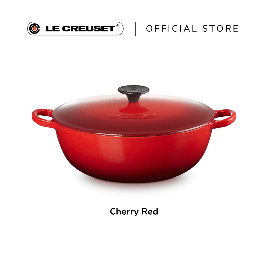 Le Creuset Cast Iron Marmite Soup Pot 26cm Classic Black Knob Sand ...