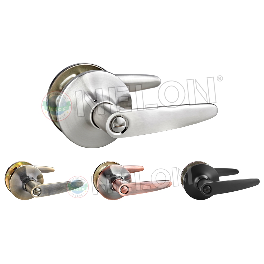 NELON [NO KEY] Tubular Lever Door Lock 16542 (Privacy / Bathroom Door ...