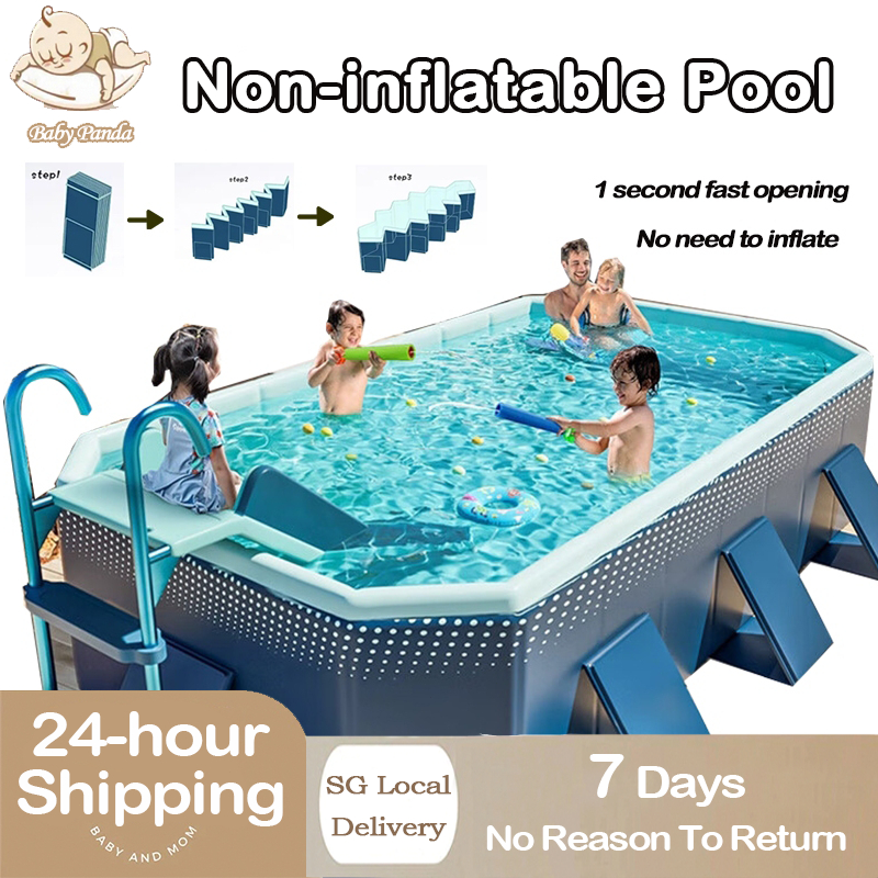 Children's bath pool Non Inflatable Swimming Foldable Kids Pool Big ...