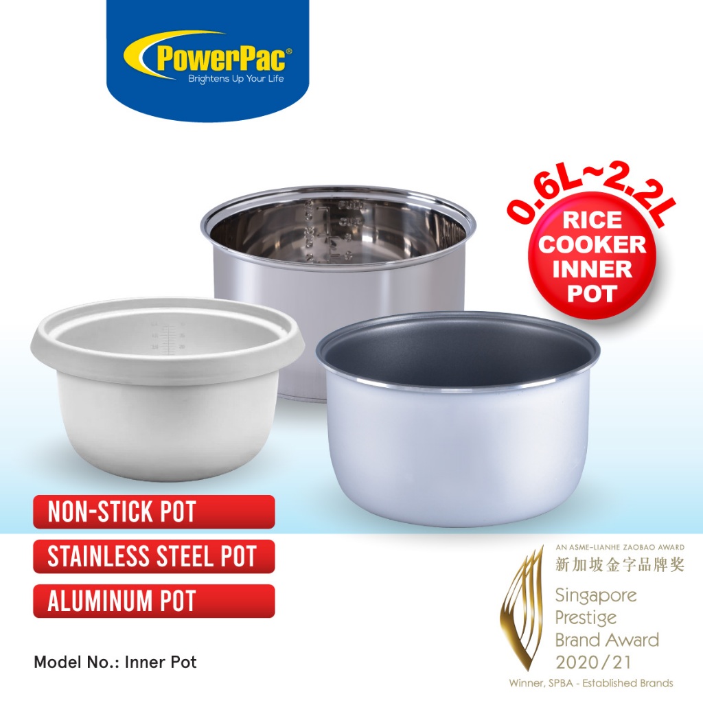 PowerPac 0.6L 2.2L Rice Cooker Inner Pot NON STICK POT STAINLESS STEEL POT ALUMINUM POT