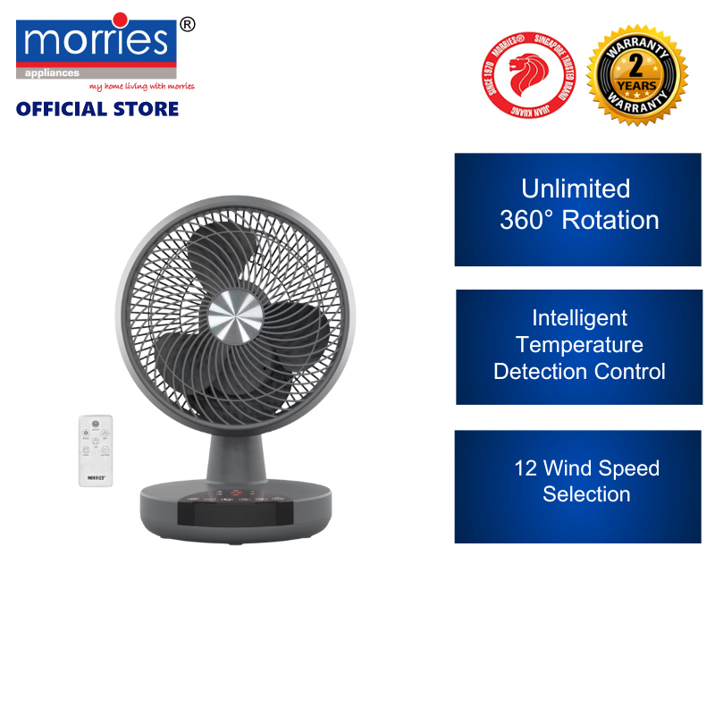 Morries 9 Inches Remote Air Circulation Table Fan MS 2816DCDF (2 Years ...