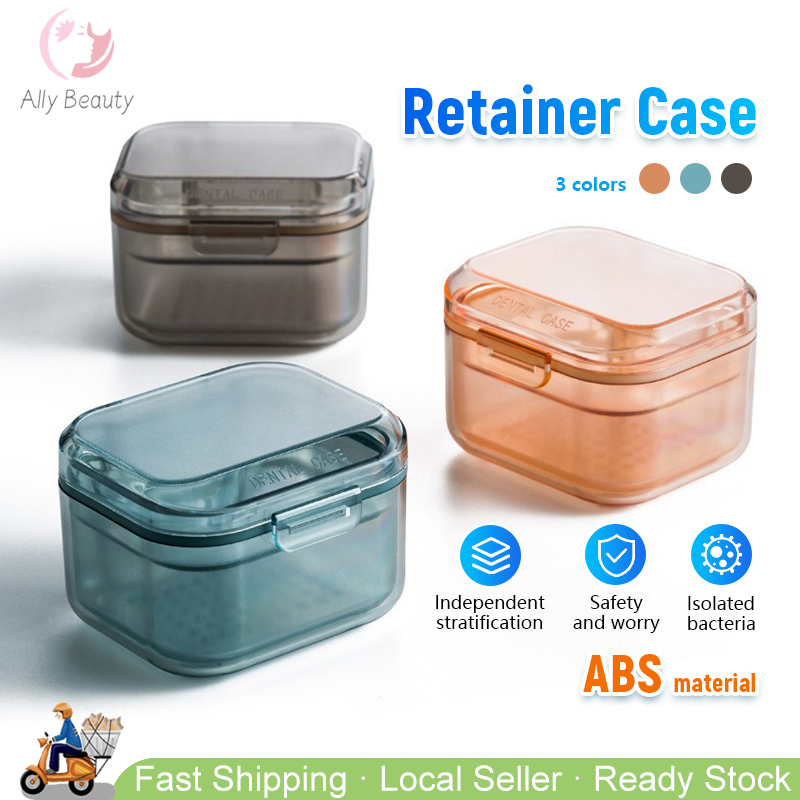 🇸🇬 Retainer Storage Box Retainer Invisible Braces Denture Storage Box ...