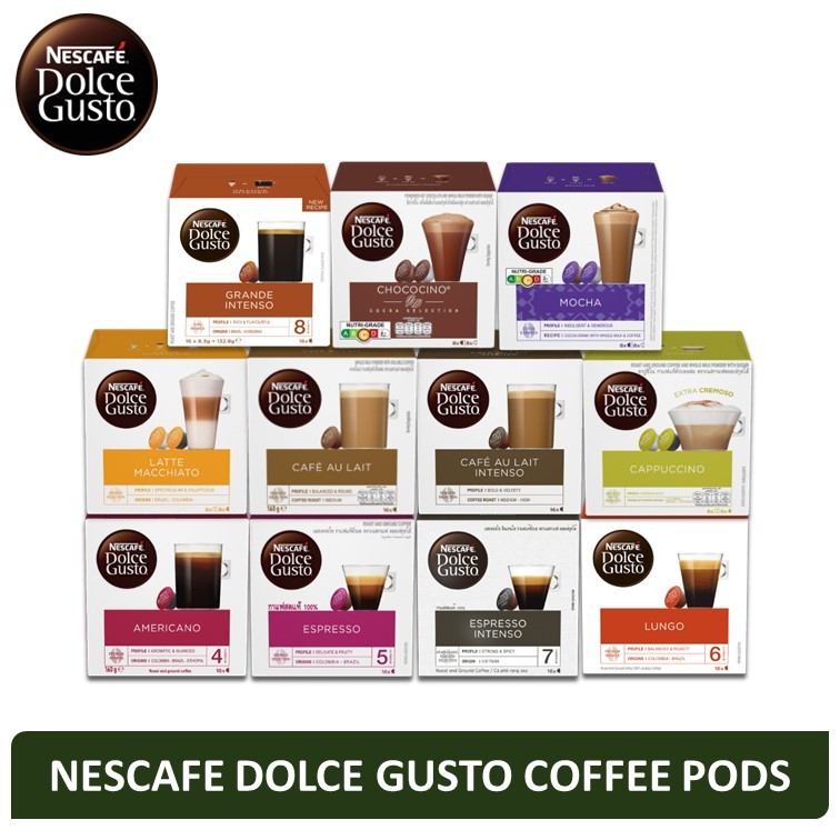 BUNDLE OF 9 NESCAFE Dolce Gusto Coffee Pods Coffee Capsules Shopee Singapore