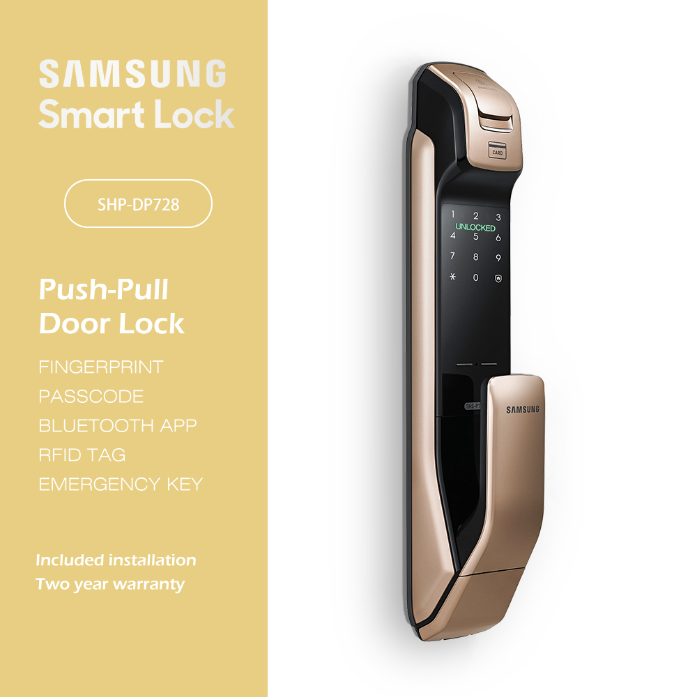 Samsung Original SHPDP728 Smart Door Lock Fingerprint Password Keyless