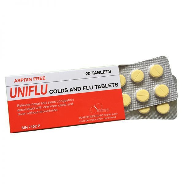 Uniflu Cold and Flu Tablets 20s | Shopee Singapore